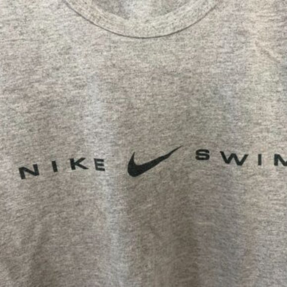 Vintage Nike Swim Tank Top 90s Beach Swimming Shirt Women Size 0.5 Swoosh Gray - Picture 3 of 7
